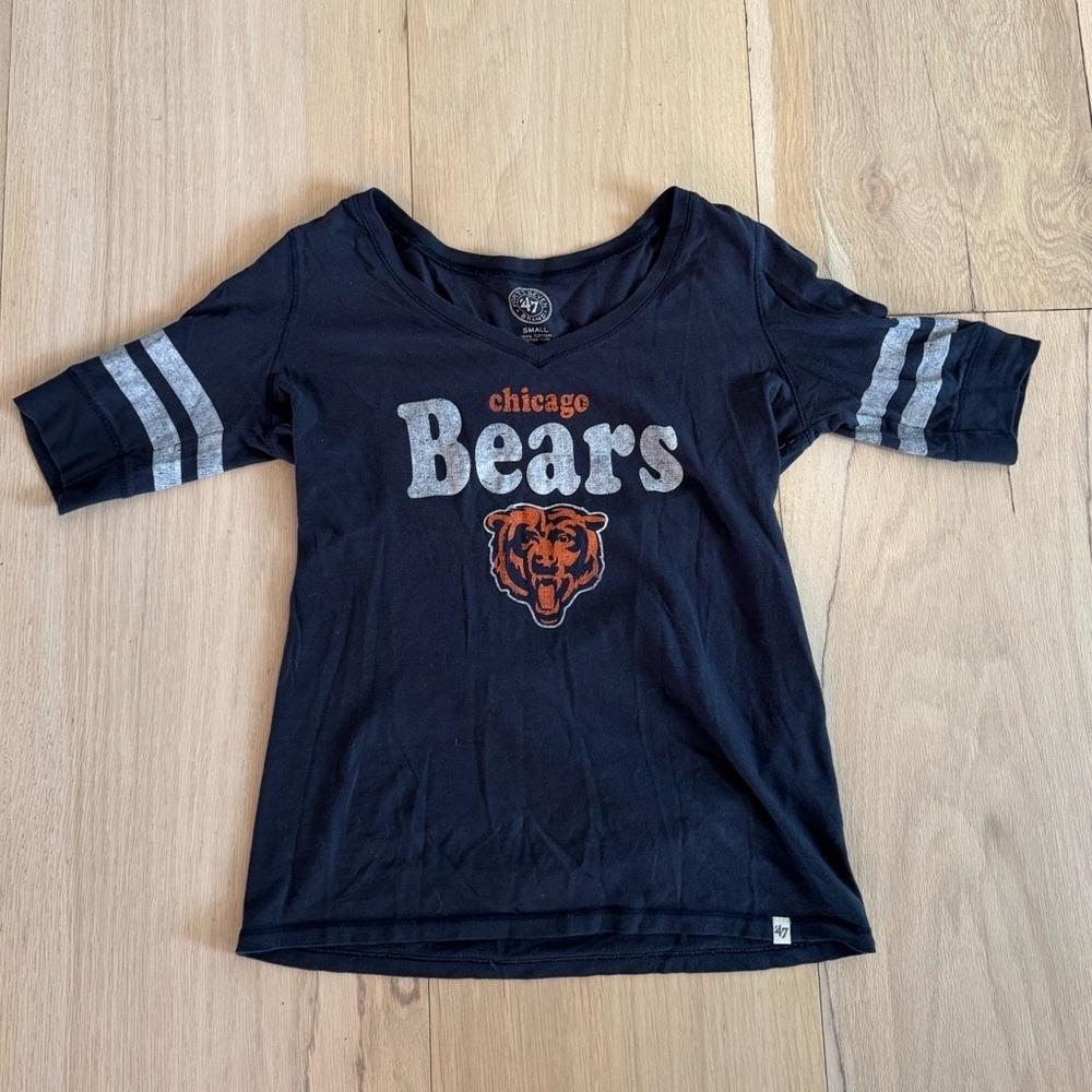 ‘47 Chicago Bears Vintage Mid Arm Length Tee Shirt Size Small